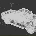 White Single Cab Pickup Truck With Open Bed And Roof Rack Design