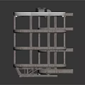 Metal Building Structure With Square Design Top Platform Circular Components And Multi Layer Railing Frame