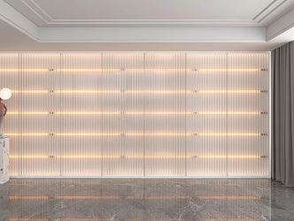 Modern background wall 3d model