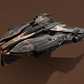 Futuristic Interstellar Spaceship Design With Armored Hull Plasma Engines And Sleek Wings