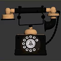 Vintage Rotary Telephone With Copper Accents And Classic Design For Home Decor