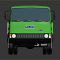 Green Flatbed Truck Design With Open Cargo Area And Shiny Exterior