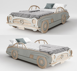 Modern Children's Bed Car Children's Bed 3d model