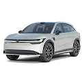Silver Modern Electric SUV with Sleek Exterior LED Headlights and Black Alloy Wheels