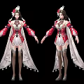 Vibrant Game Movie Characters With Floral Leaf Decor And Elegant Tassel Costumes
