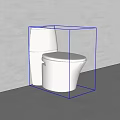 Sleek Modern White Toilet With Matching Tank And Gray Bathroom Interior Design
