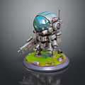 Mech Warrior Mech Soldier Machine Battlearm Mechanical Battlearm Machine Fighter Robot 3d model