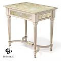 Elegant Classic Dining Table With Carved Legs And Decorative Inlay Design