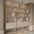Modern Bookcase Bookshelf Decorative Rack 3d model