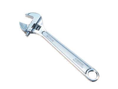 Chrome Plated Adjustable Wrench Essential Hardware Tool for Versatile Home Repair Tasks 3d model
