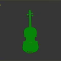 Glossy Red Violin As Household Item On Gray Background With Reflection