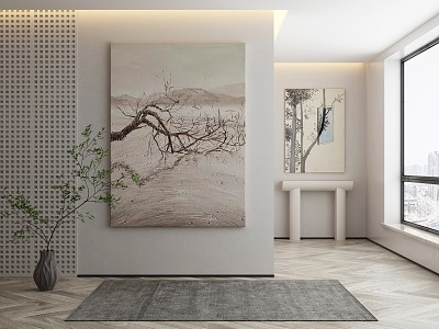 Quiet Plant Painting Decorative Painting 3d model