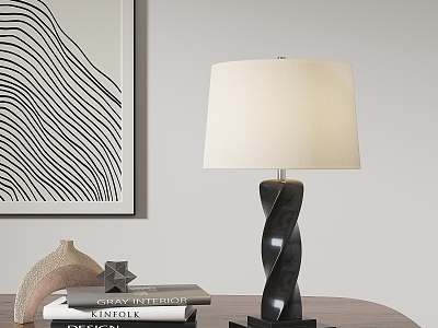 Retro table lamp 3d model