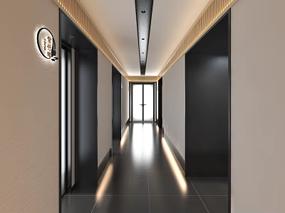New Chinese Aisle Hotel Corridor Aisle 3d model