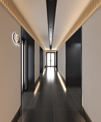 New Chinese Aisle Hotel Corridor Aisle 3d model