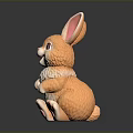 Cute Rabbit Shaped Household Decorative Item With Pink Ears And Paws