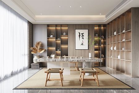 New Chinese Tea Room 3d model