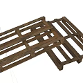 Natural Stone Wood Wooden Pallets with Sturdy Slat Structure for Storage