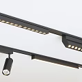 Modern Black Track Grille Lights With LED Fixtures For Ceiling Installation