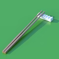Wooden Chopsticks And White Chopstick Rest Tableware Set On Green Background