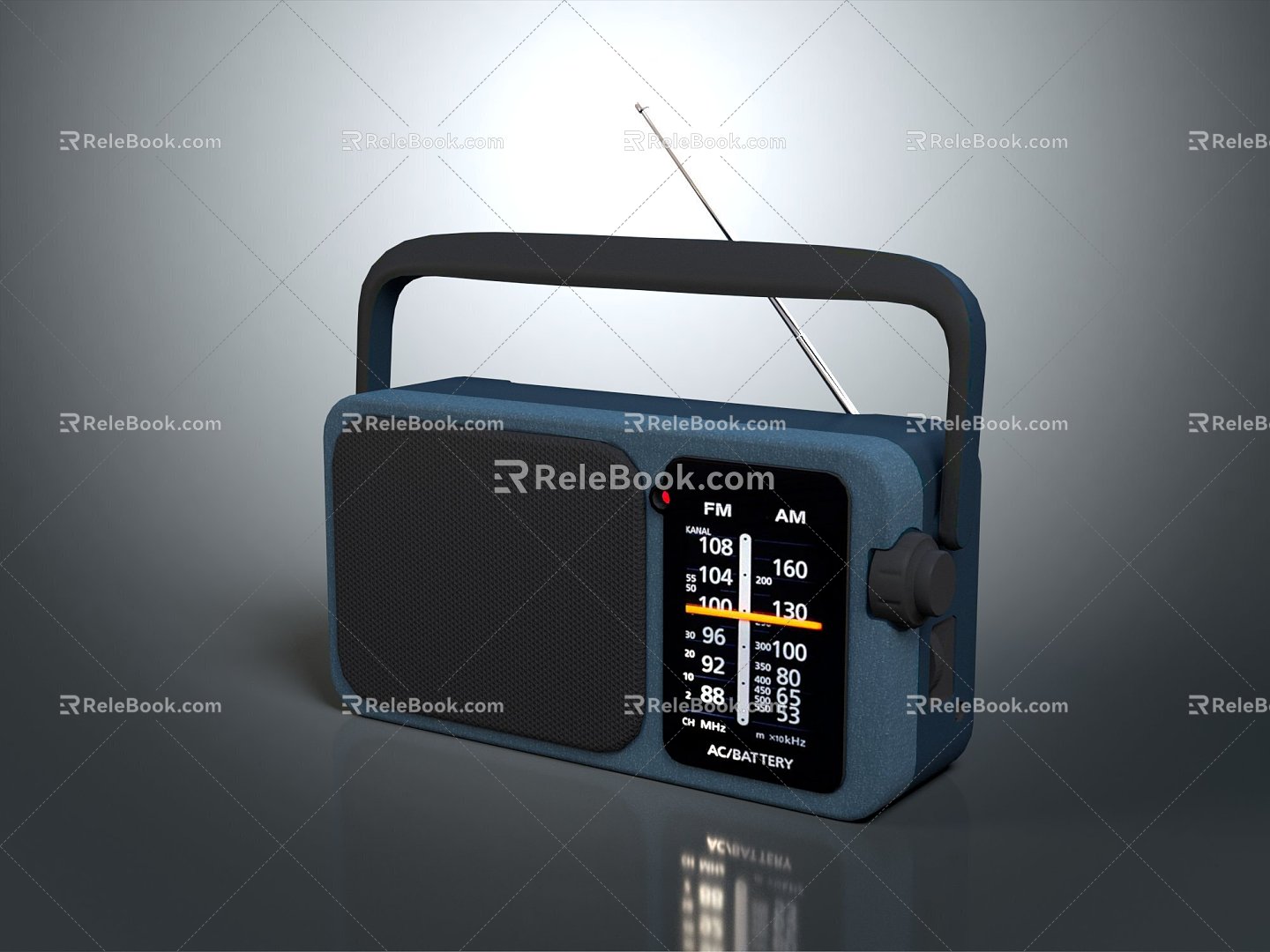 Modern Radio Portable Radio Desk Radio Full Band Radio 3d model