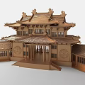 Traditional Chinese Classical Architecture With Multi Tiered Roof Ornate Eaves And Intricate Carvings