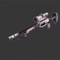 Modern Tactical Sniper Rifle With Scope Bipod And Precision Design Features 3d model