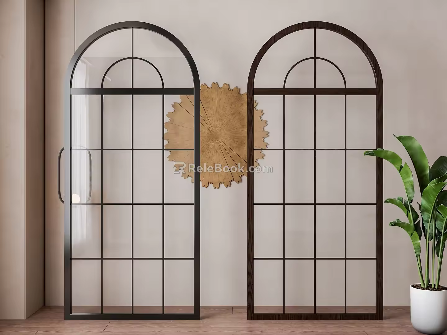 Floor-to-ceiling window combination 3d model