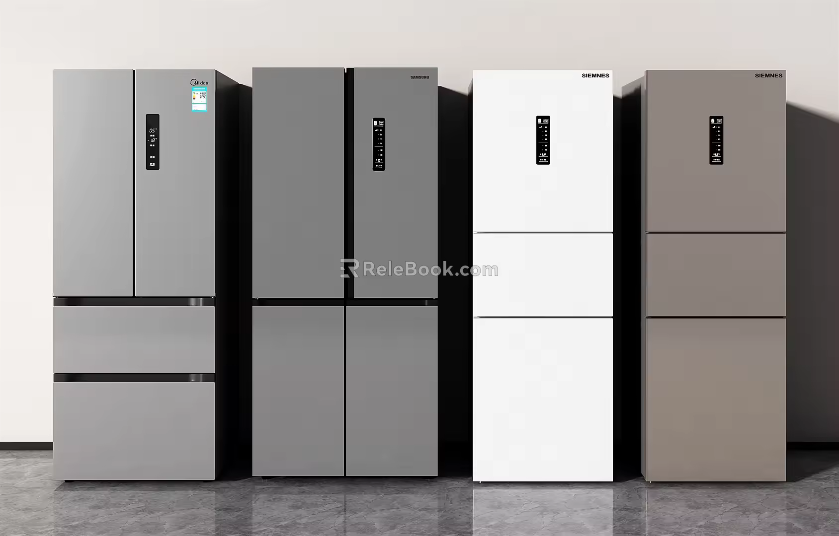 Modern refrigerator 3d model