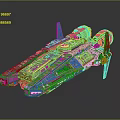 Modern Fighter Science Fiction Fighter Science Fiction Fighter Space Fighter 3d model