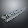 Sleek Modern Silver Yacht With Streamlined Design 3d model