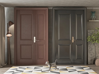 Modern single door combination 3d model