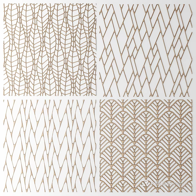 Geometric Pattern Wall Decorations For Interiors 3d model 
