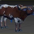 Texas Texas Longhorns Biological Animals 3d model