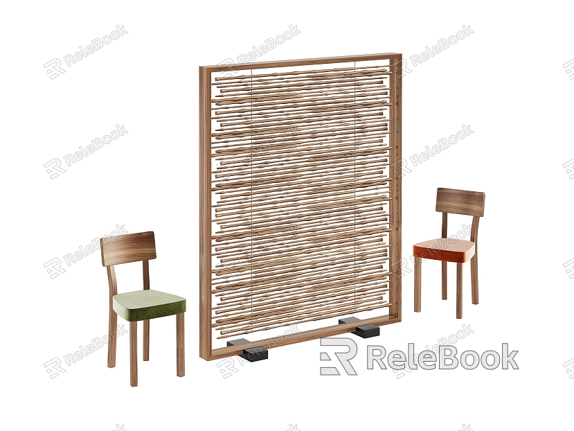 Modern partition screen seat combination model