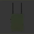HARRIS Green Commercial Communication Device With Three Antennas And Control Panel 3d model