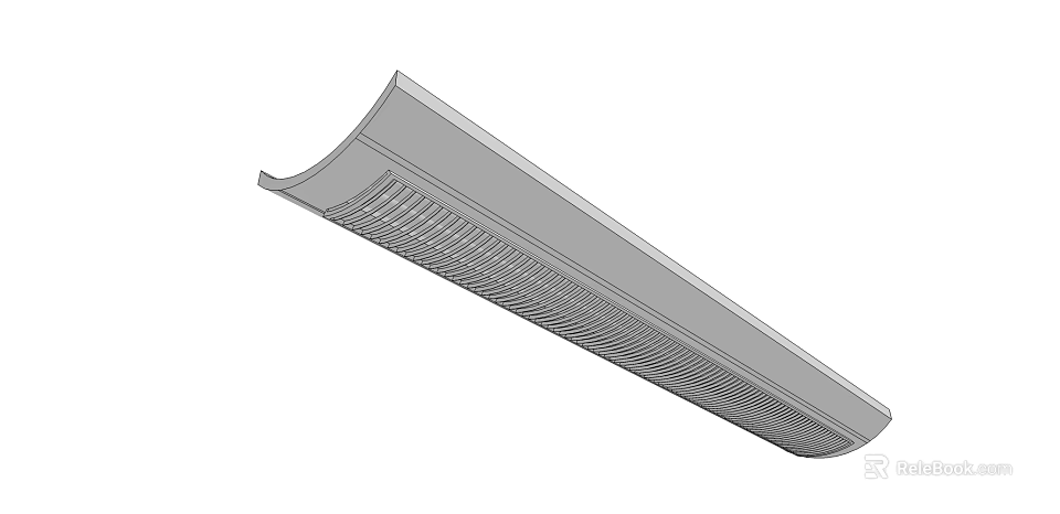 Modern Slim Linear Grille Light with Aluminum Frame for Commercial Ceiling Lighting 3d model