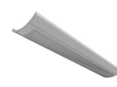 Modern Slim Linear Grille Light with Aluminum Frame for Commercial Ceiling Lighting 3d model