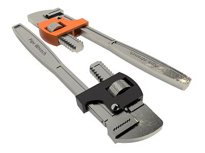 Adjustable Hardware Wrenches with Metal Construction and Colored Handles for Professional Use 3d model
