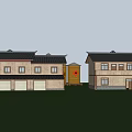 Traditional Chinese Style Building With Grain Silos And Feng Character Decorations On Green Grassland