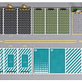 Parking Lot Layout With Numbered Zones Direction Arrows And Bicycle Spaces