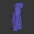 Stylish Blue Long Sleeve Zip Up Hoodie With Front Logo Design