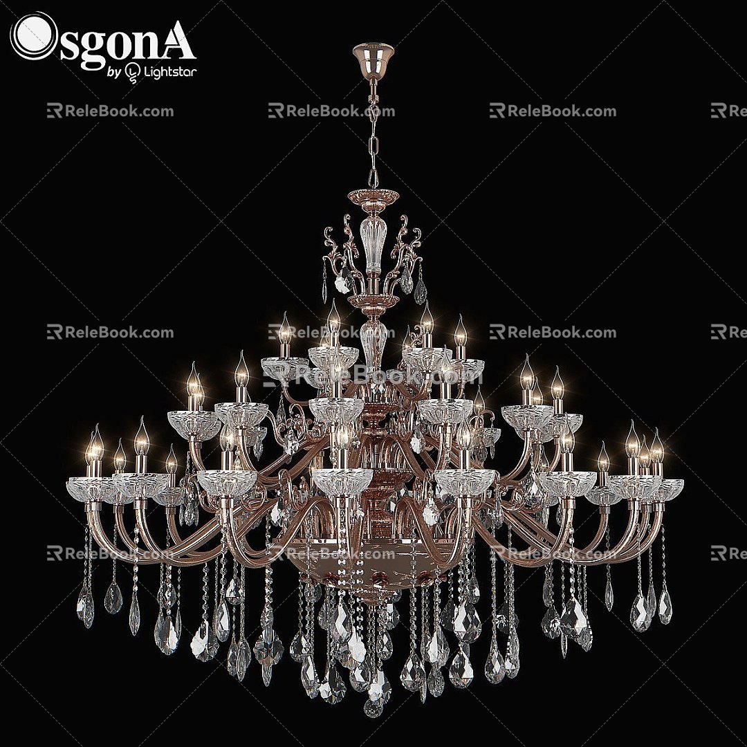 Vintage chandelier Osgona lightstar Artifici 3d model