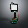 Green Industrial Portable Work Light With Adjustable Stand And Control Panel