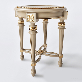 European round table coffee table 3d model