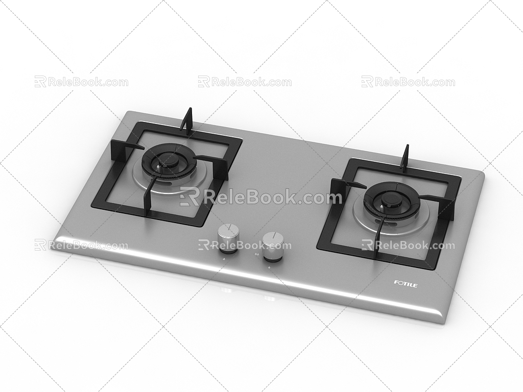 Modern gas stove stove 3d model