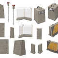 Public facilities equipment supplies 3d model