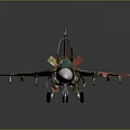Camouflage Fighter Jet Model With Detailed Military Style Design And White Nose