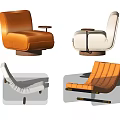 Modern single sofa 3d model