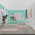 Jumbo Fitness Modern Gym Interior With Reception Area Bright Space And Green Plants